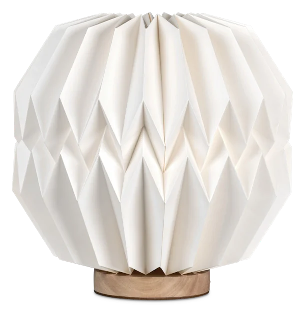 Lâmpada LED Kosuke em madeira e papel