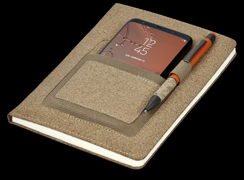 MIMASU Caderno A5 com capa dura em cortiça