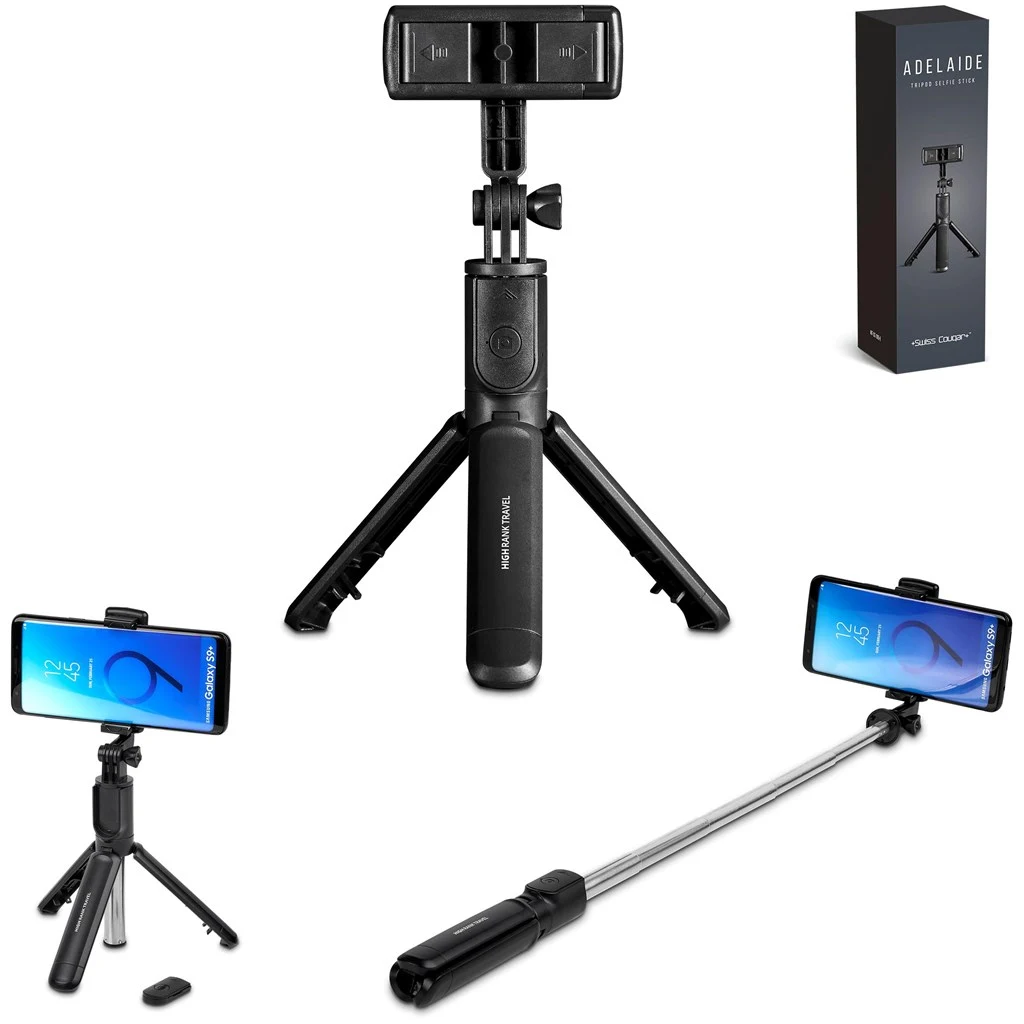 Swiss Cougar Adelaide Tripod Selfie Stick | Mt-Sc-395-B